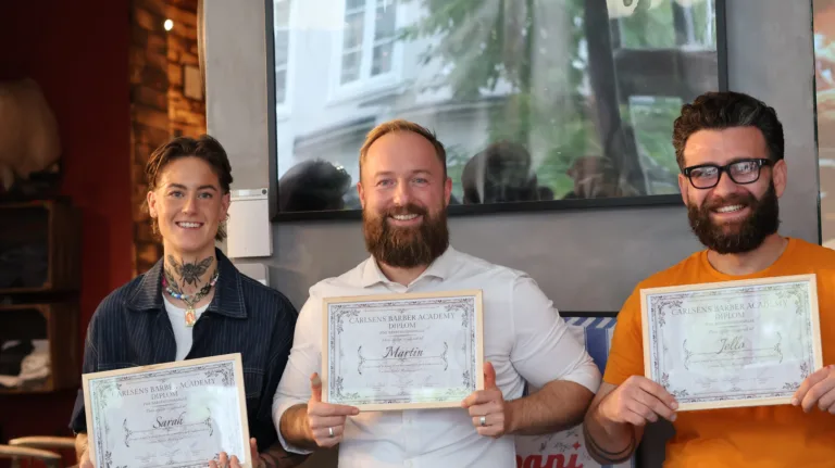 Elever bestået fra Carlsens Barber Academy